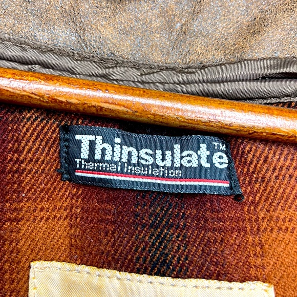 Mens Leather thermal insulated Winter Coat - Picture 4 of 5